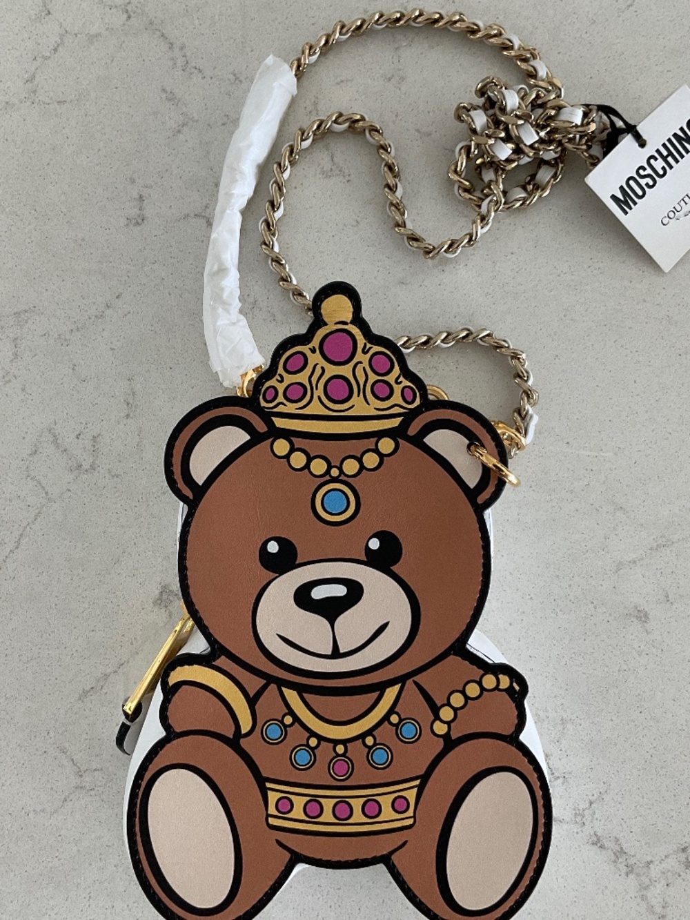 Moschino Teddy Bear Crown Crossbody Bag – NWT Rare Novelty Bag!